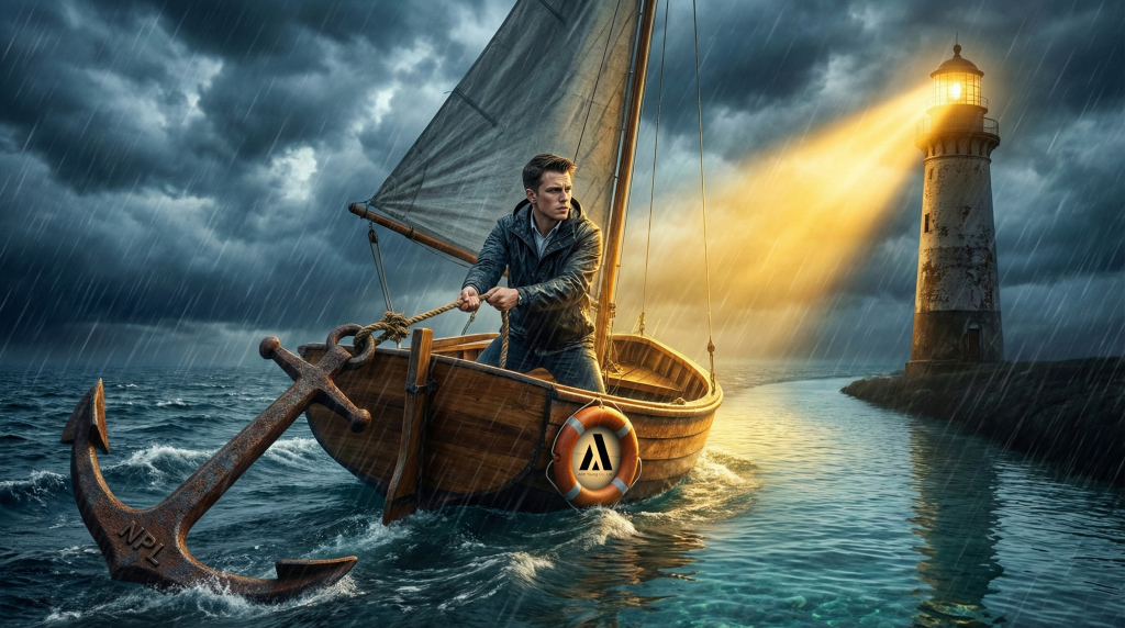 ภาพสัญลักษณ์นักธุรกิจ SME แก้ปัญหาหนี้ NPL และการเข้าถึงแหล่งทุนปี 2569 โดยสำนักงานบัญชี