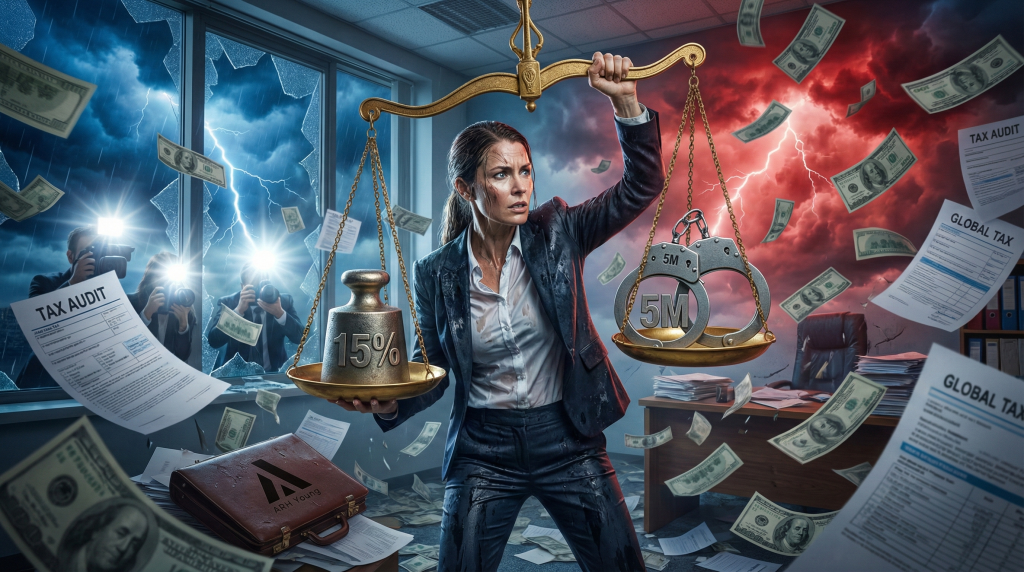 ภาพสัญลักษณ์พายุภาษีและมาตรการคุมเข้มธุรกรรมเงินสด 2569