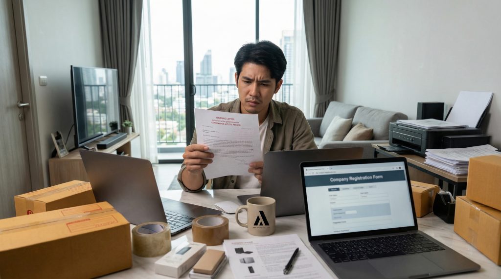 เจ้าของธุรกิจออนไลน์เครียดเมื่อได้รับจดหมายเตือนจากนิติบุคคลคอนโด เรื่องการใช้ห้องพักอาศัยทำเป็นโฮมออฟฟิศ