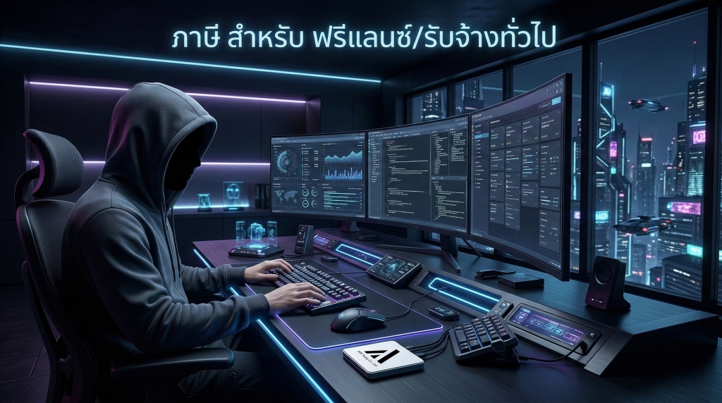 ภาพสัญลักษณ์ความกดดันของคนทำงานฟรีแลนซ์กับข้อจำกัดในการหักค่าใช้จ่าย 100,000 บาท ตามเงินได้มาตรา 40(2)